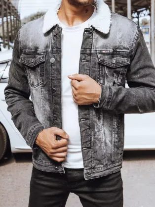 Originalna črna prehodna jeans jakna