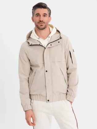 Moderna bež moška prehodna jakna V3 JANP-0225