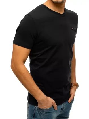 Stilska majica v črni barvi z V-izrezom