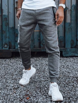 Moderne moške trenirke v grafitni barvi