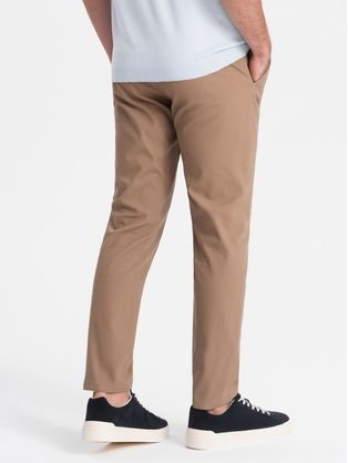 Stilske svetlo sive hlače s karirastim vzorcem