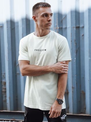 Zanimiva krem majica s potiskom V1 TSPT-0199