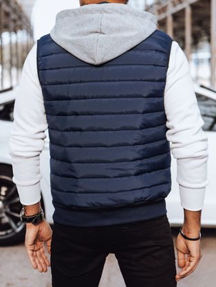 Temno moder pulover edinstvenega dizajna
