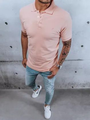 Moderna polo majica v rožnati barvi