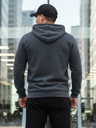 Modna siva jopica z gumbi V2 SSZP-0186