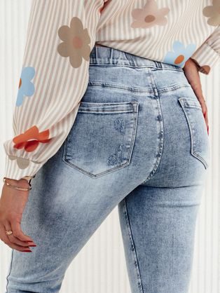 Ženske zelene jeans hlače v elegantnem dizajnu Noel
