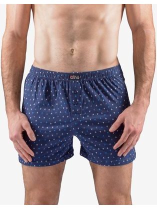 Vzorčaste modre moške ohlapne boksarice