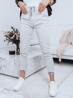 Moderne svetlo sive ženske hlače Miki