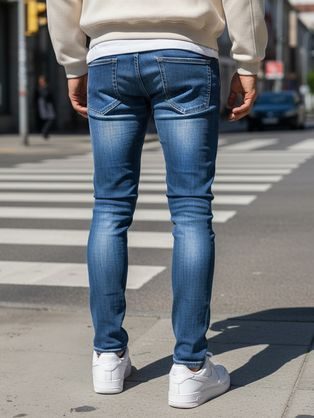 Trendovske temno sive kavbojke