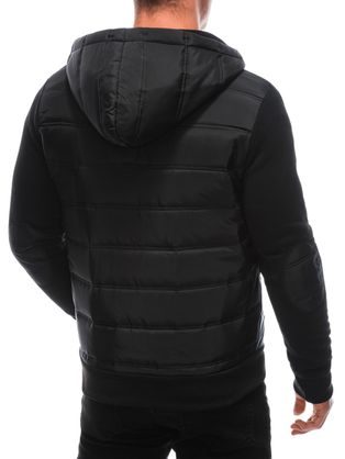 Originalna prehodna črna prešita jakna C623