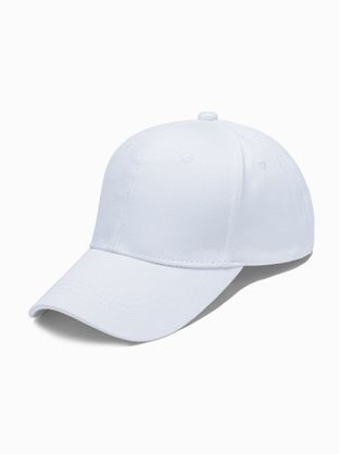 Enostavna bela kapa s šiltom H086