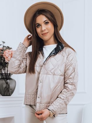 Preprosta ženska prešita jakna v granatni barvi Noli