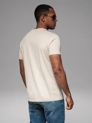 Zanimiva krem majica s potiskom V1 TSPT-0199