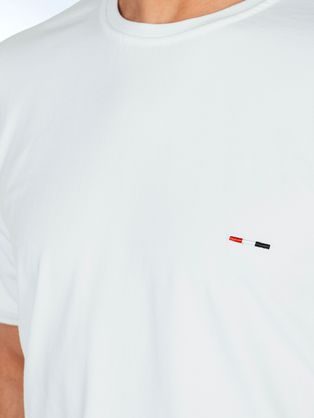 Trendovska bela majica s kratkimi rokavi in ​​logotipom