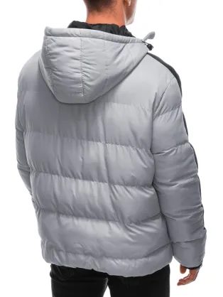 Stilska temno siva zimska bunda