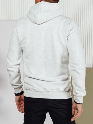 Trendovski siv pulover s kapuco PARIS B1625