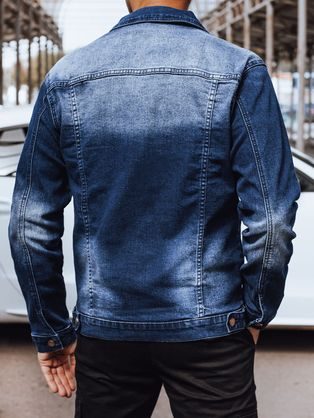 Trendovska siva jeans jakna s kapuco