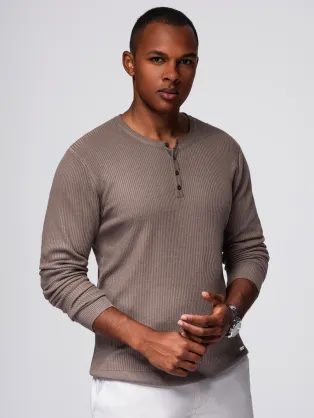 Moderen moški pulover z gumbom navzdol V4 SWSW-0182