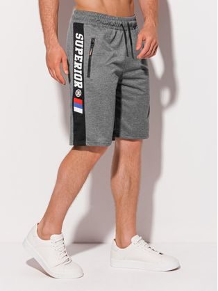 Moderne kratke hlače v temno sivi barvi Superior W402
