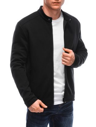 Trendovski temno moder pulover z okrasnimi zadrgami LONDON B1362
