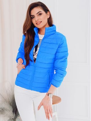 Ženska modna prehodna jakna v modri barvi CLR008
