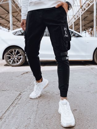 Atraktivne črne cargo jogger hlače