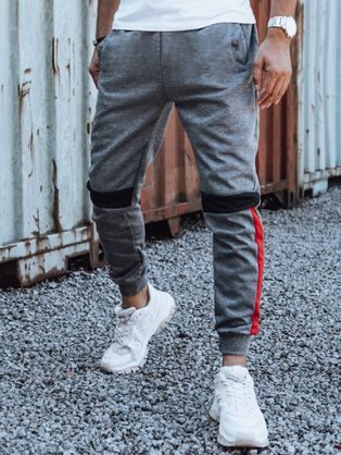 Moške dizajnerske športne hlače v antracitni barvi