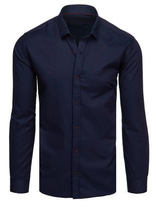 Elegantna moška srajca v vijolični barvi z vzorcem