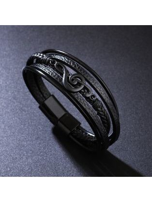 Rjava prepletena moška zapestnica