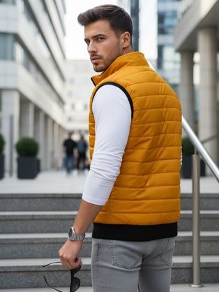 Trendovski siv elegantni telovnik V3 BLZV-0112