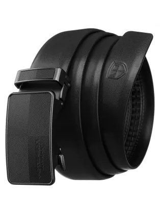 Eleganten črn usnjen pas Peterson