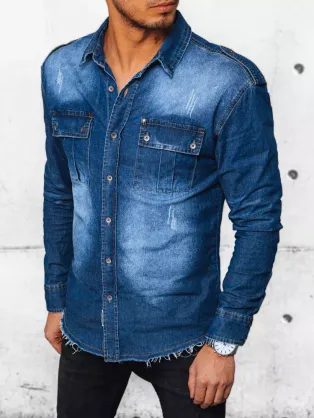 Modra jeans jakna originalnega dizajna