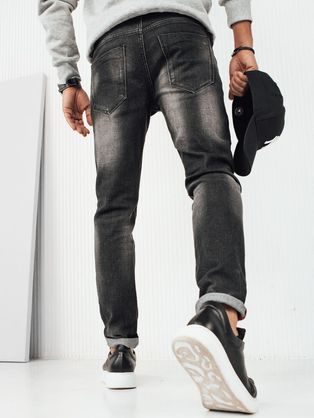 Modne modre moške kavbojke zanimivega dizajna