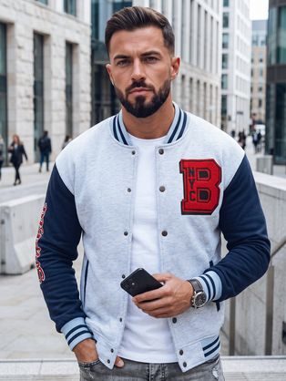 Kaki pulover brez kapuce s potiskom Denim