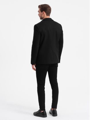 Trendovski črn moški suknjič V3 BLZB-0118