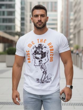 Originalna moška majica s kratkimi rokavi in potiskom