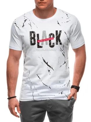 Bela majica z originalnim tiskom S2028