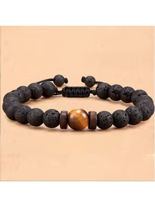 Črna zapestnica s kovinskimi okraski SH-2010