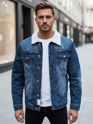 Originalna temno modra prehodna jeans jakna