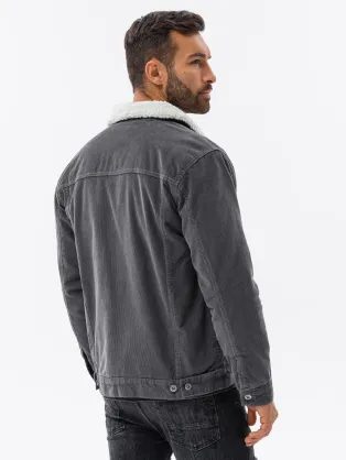 Stilska jeans jakna v sivi barvi
