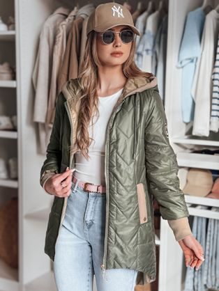 Olivno prešita ženska jakna ROSSANA