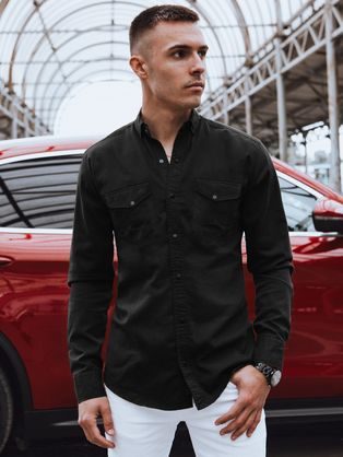 Črna jeans jakna z žepi