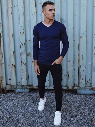 Moška črna jopica z gumbi V2 SWCD-0126