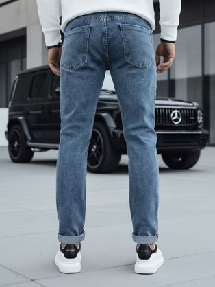 Stilske moške kavbojke v črni barvi