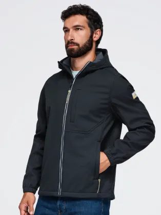 Moška črna softshell jakna V2 JANP-0292
