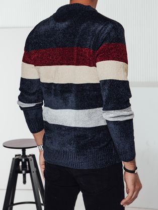 Sodoben bordo pulover v nordijskem slogu