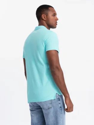 Moška bela črtasta polo majica V2 POSS-0145