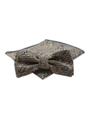 Modna bež moška metuljčka z vzorcem