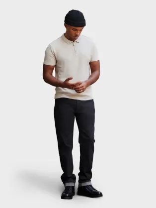 Krem polo majica z dekorativno zadrgo V3 POSS-0109