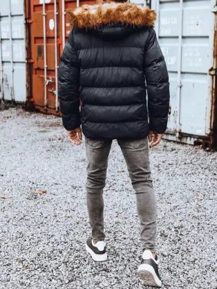 Stilska temno siva zimska bunda